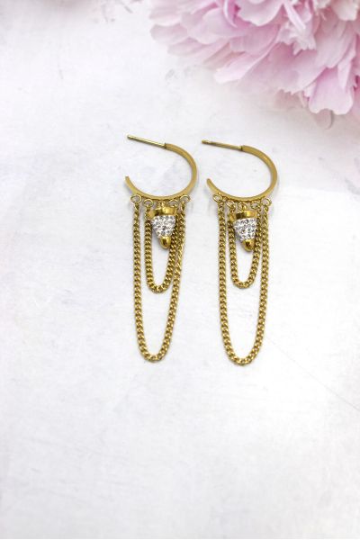 BOUCLES D'OREILLES EN ACIER