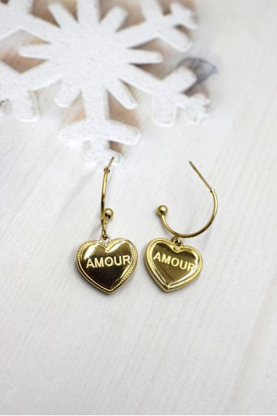 BOUCLES D'OREILLES EN ACIER