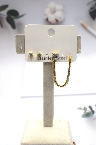 BOUCLES D'OREILLES EN ACIER