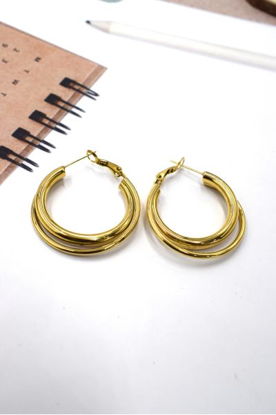 BOUCLES D'OREILLES EN ACIER