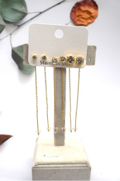 BOUCLES D'OREILLES EN ACIER