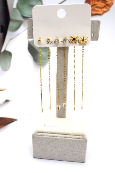 BOUCLES D'OREILLES EN ACIER