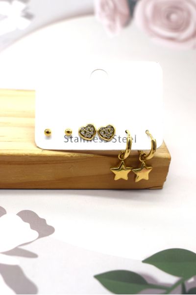 BOUCLE D'OREILLE EN ACIER x