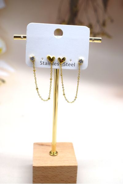 BOUCLES D'OREILLES EN ACIER