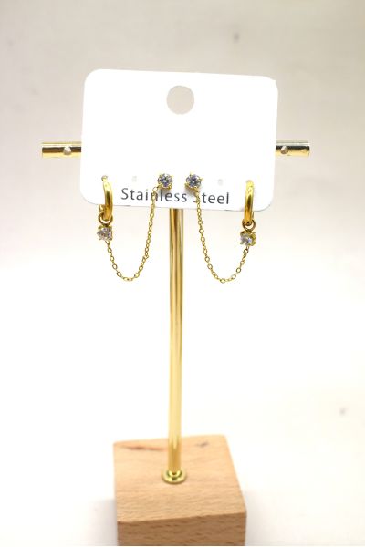 BOUCLES D'OREILLES EN ACIER