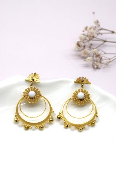 Boucles d'oreilles en acier...