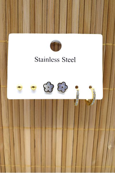 LOT DE 3 BOUCLES D'OREILLES...