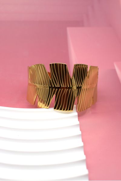 BRACELET MANCHETTE EN ACIER...