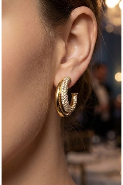 BOUCLES D'OREILLES EN ACIER...