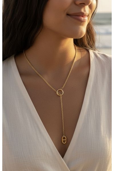 COLLIER "Y" EN ACIER...